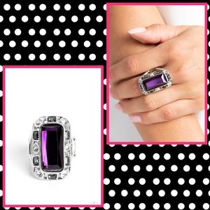 2/$10 Paparazzi Radiant Rhinestones - Purple Ring